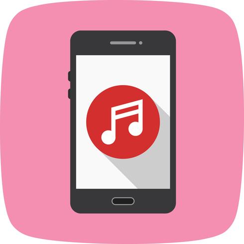 Ícone de vetor de aplicativo móvel de música