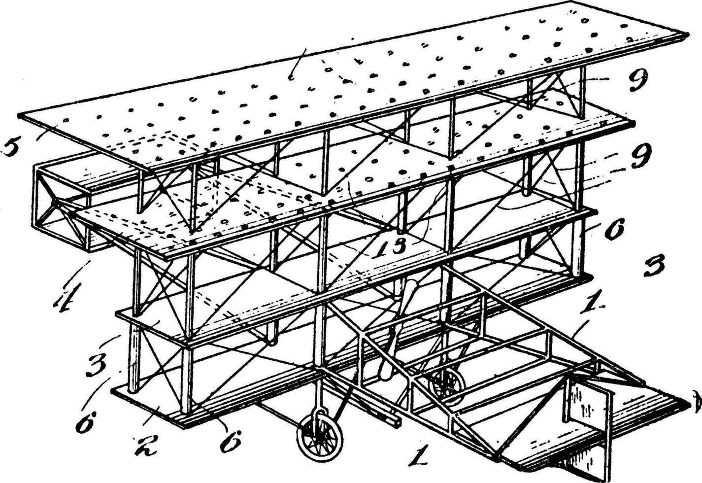 cedo Projeto vôo máquina, vintage ilustração. vetor