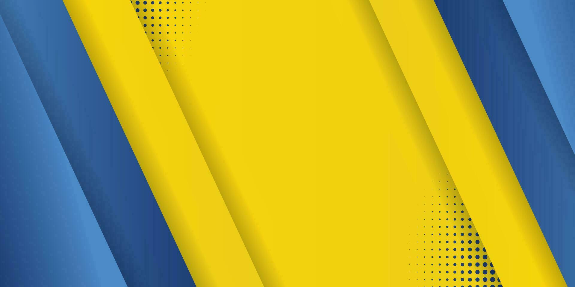 gráfico futurista de hipster moderno abstrato. fundo amarelo com listras. design de textura de fundo abstrato de vetor, pôster brilhante, ilustração em vetor de fundo amarelo e azul de banner.