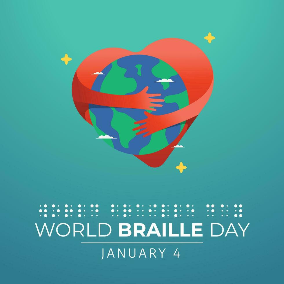 mundo braille dia Projeto modelo Boa para celebração uso. braille vetor Projeto. braille ilustração. eps 10. bandeira modelo.