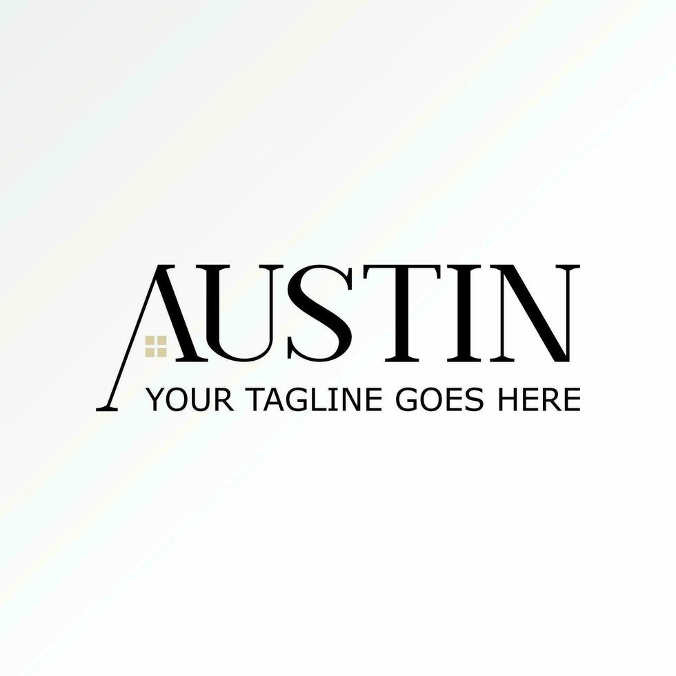 logotipo Projeto gráfico conceito criativo Prêmio abstrato vetor placa único estoque carta inicial palavra Austin cobertura casa relacionado para propriedade monograma casa