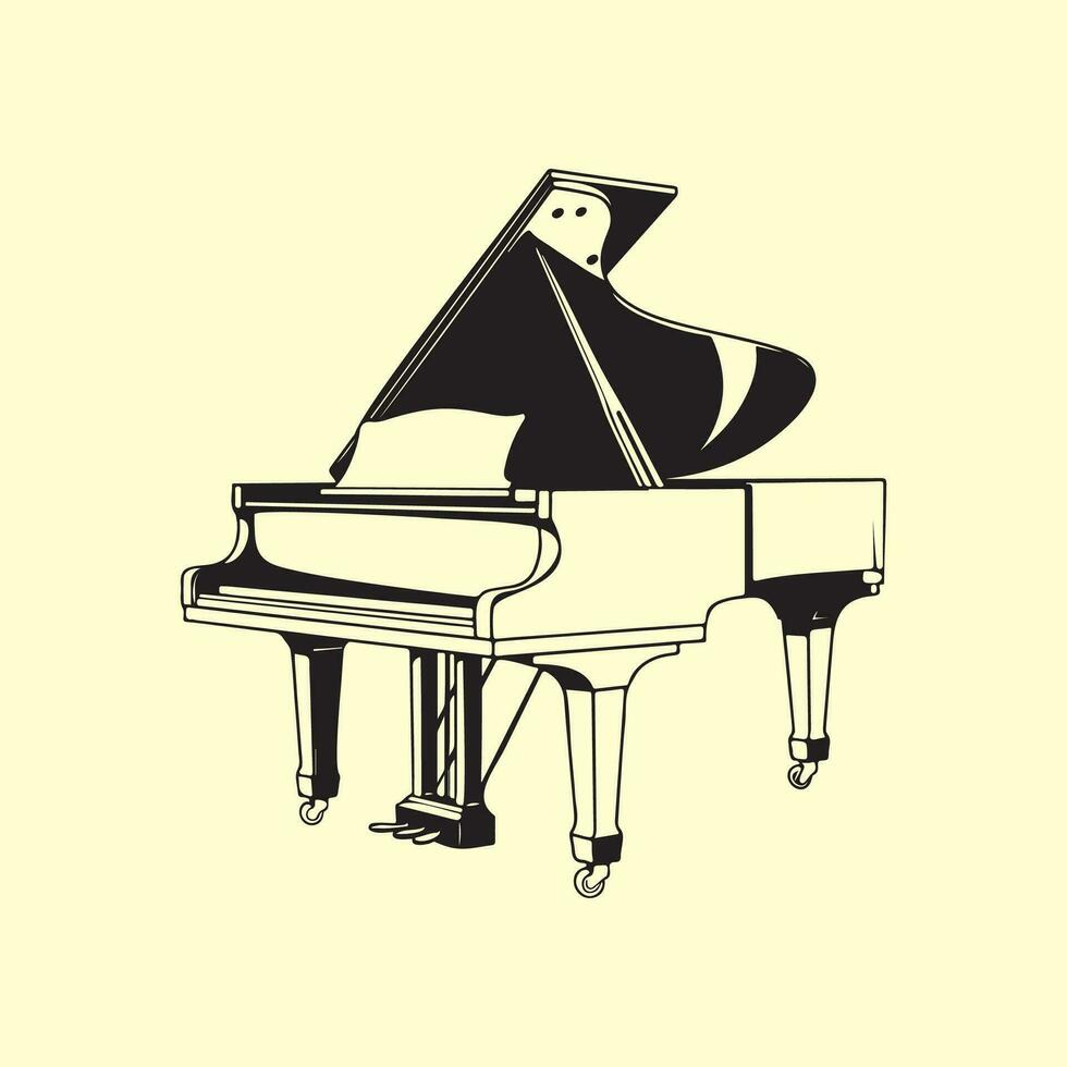 piano imagem vetor, ilustração do uma piano vetor