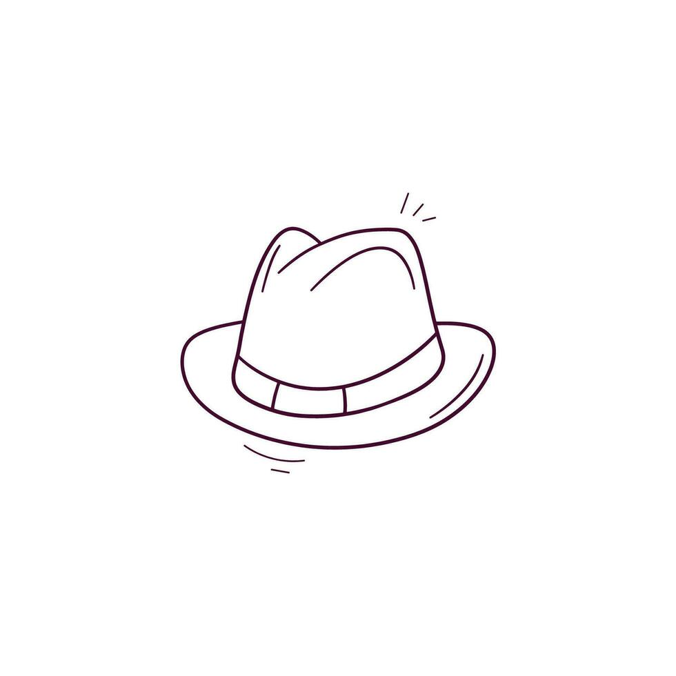 mão desenhado ilustração do vaqueiro chapéu ícone. rabisco vetor esboço ilustração