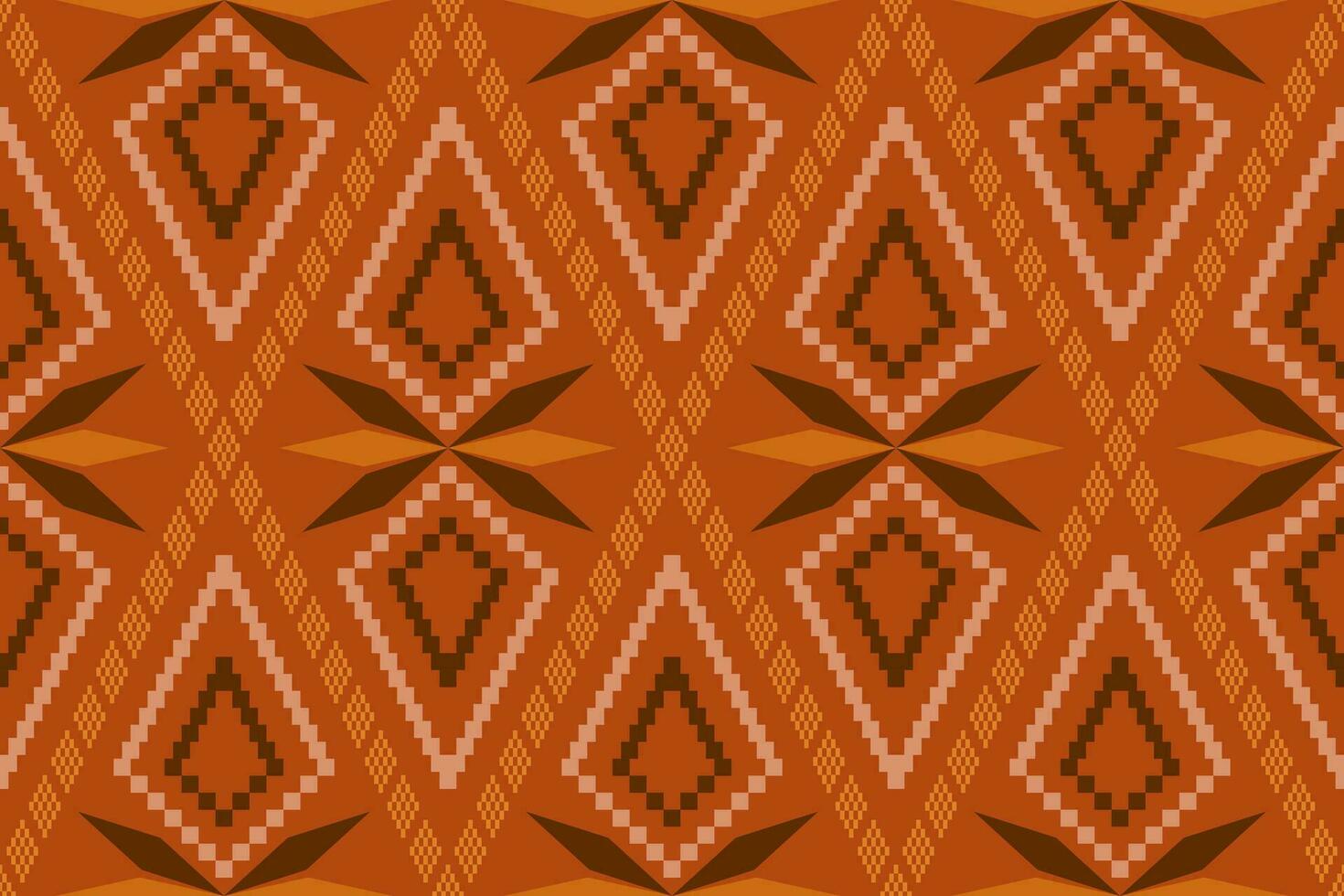 laranja safras Cruz ponto tradicional étnico padronizar paisley flor ikat fundo abstrato asteca africano indonésio indiano desatado padronizar para tecido impressão pano vestir tapete cortinas e sarongue vetor