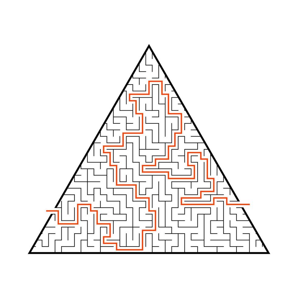 difícil grande labirinto. jogo para crianças e adultos. quebra-cabeça para crianças. enigma do labirinto. ilustração vetorial plana. vetor
