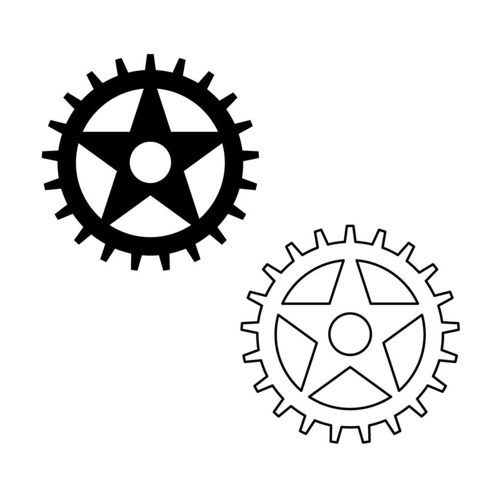 engrenagem vetor ícone dentro plano estilo.cog roda isolado em transparente background.vector ilustração