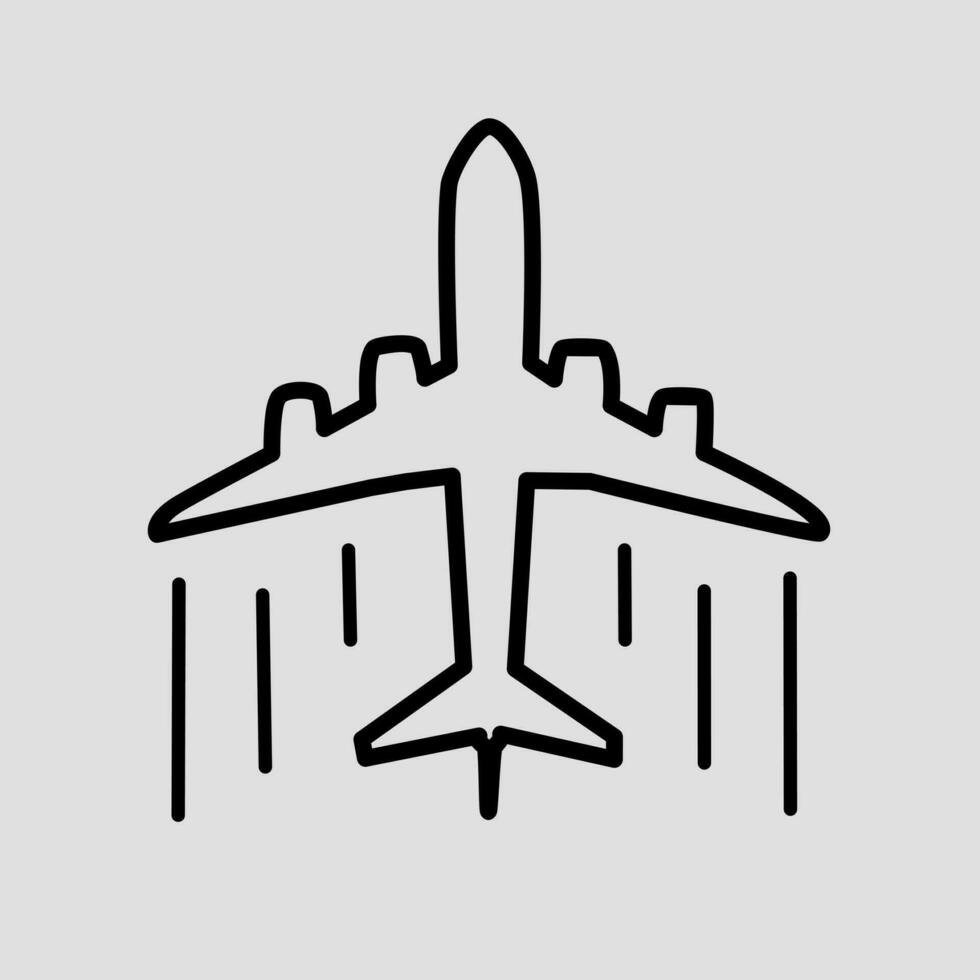 linha avião ícone. avião logotipo modelo. ícone Projeto. vetor ilustração