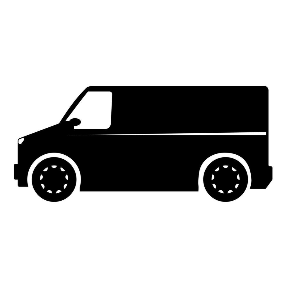 furgão carro lado Visão ícone em branco fundo. na moda preenchidas ícones a partir de transporte. vetor ilustração eps
