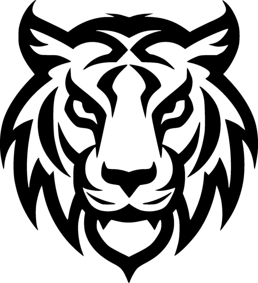 tigre, Preto e branco vetor ilustração