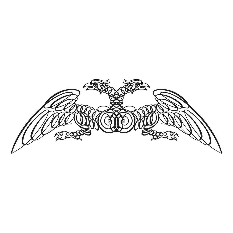 vintage decorativo caligrafia ornamental Águia silhueta vetor Projeto ilustração