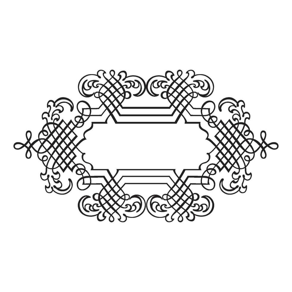 vintage forjado floral clássico caligráfico retro vinheta rolagem quadros ornamental Projeto elementos Preto conjunto isolado vetor
