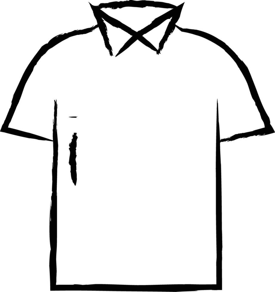 camisa mão desenhado vetor ilustração