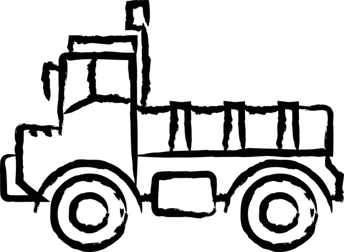 militares veículo mão desenhado vetor ilustração