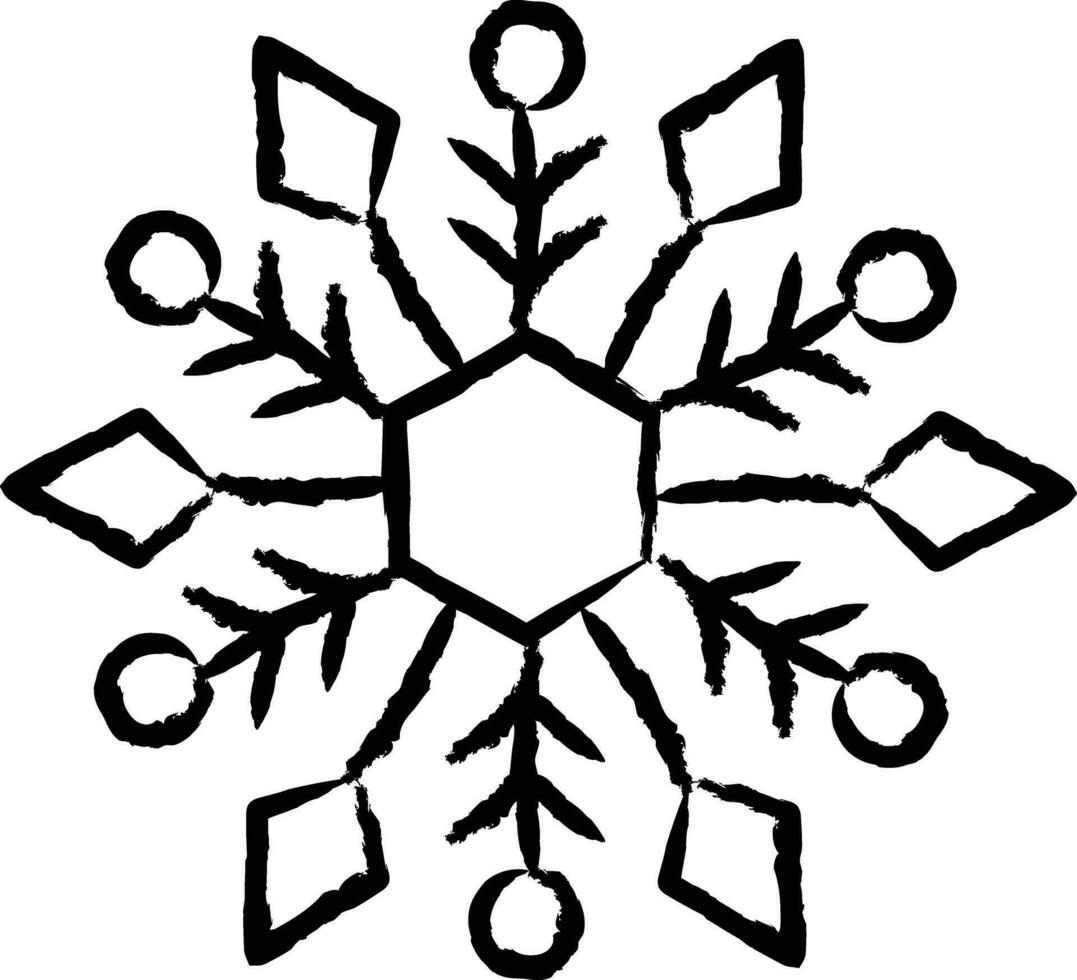 floco de neve mão desenhado vetor ilustração