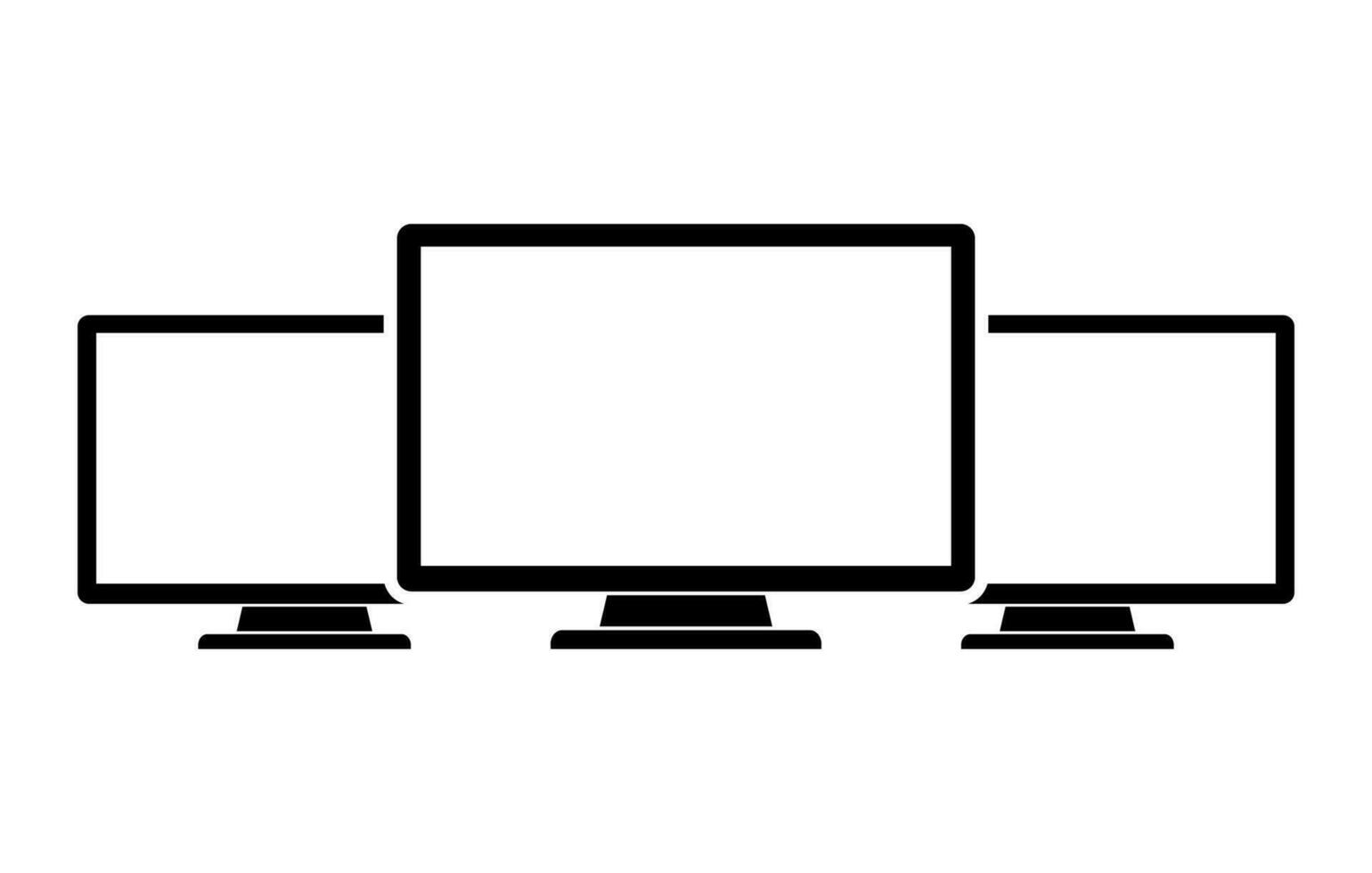 computador monitores ícones isolado em branco fundo. vetor ilustração