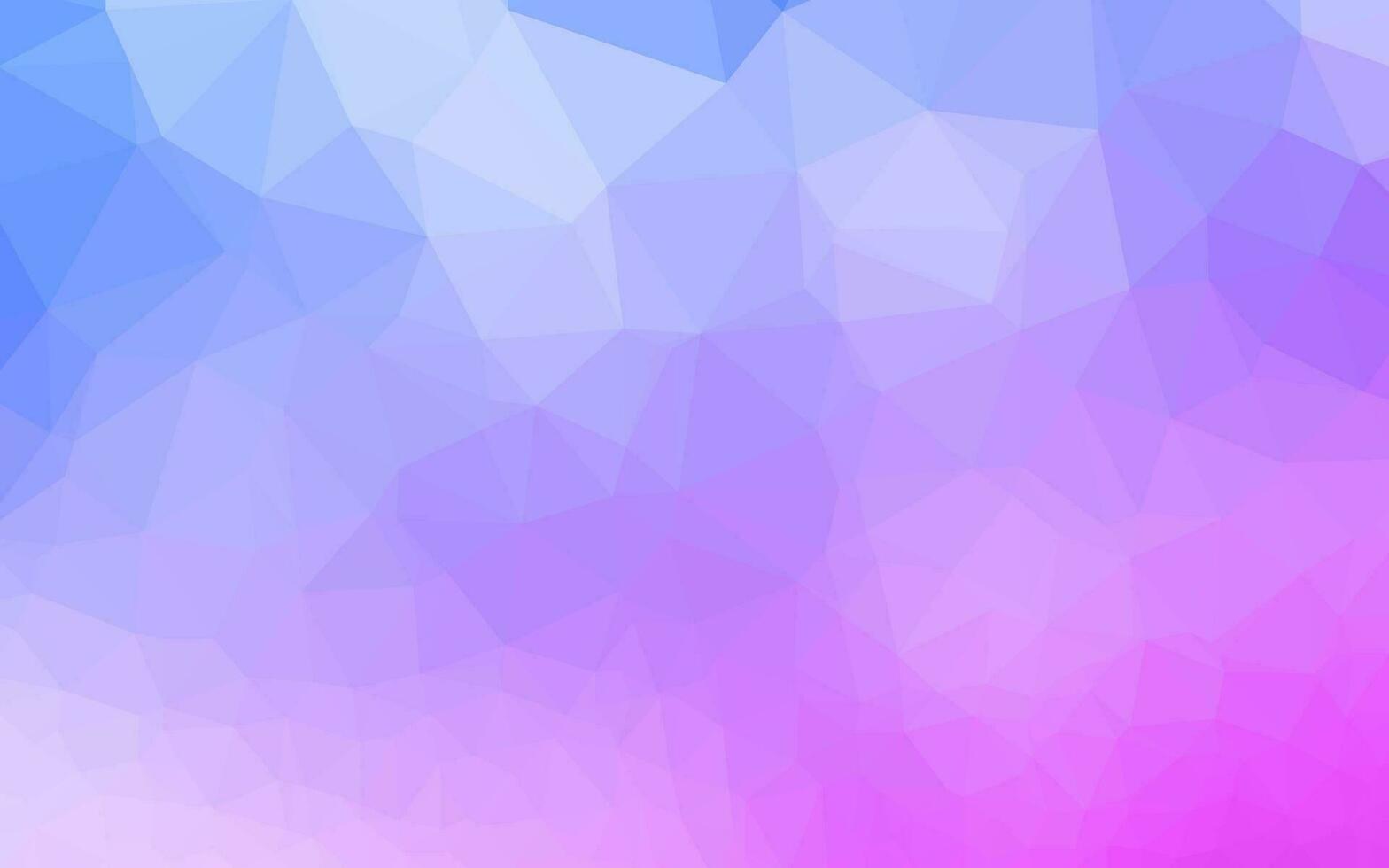padrão poligonal de vetor rosa claro, azul.