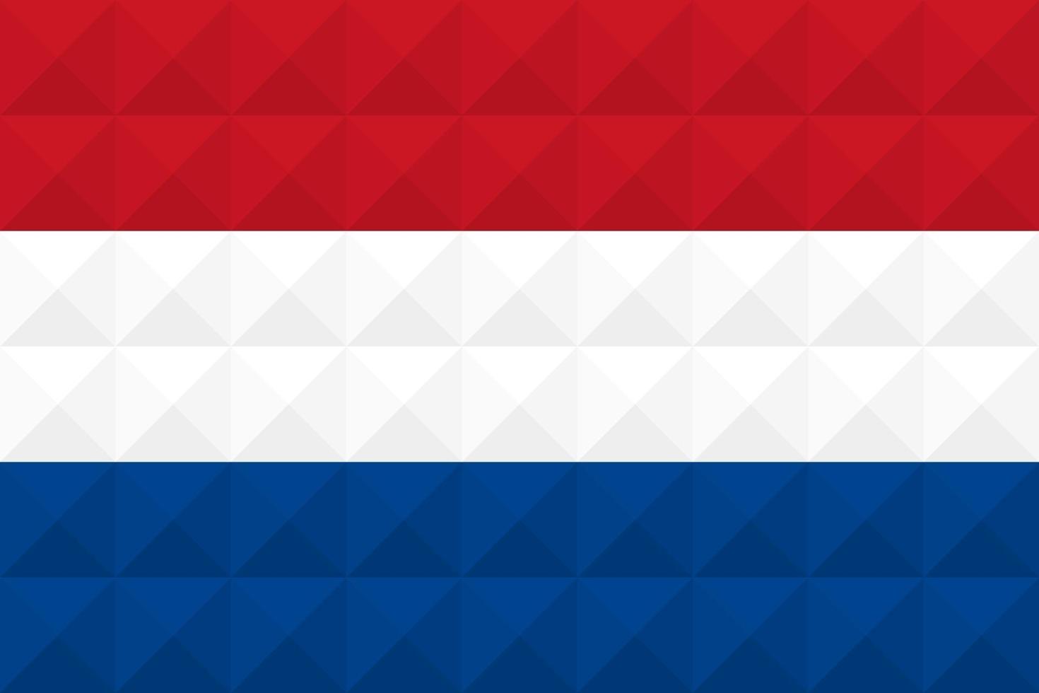 bandeira artística da Holanda com design de arte de conceito de onda geométrica vetor