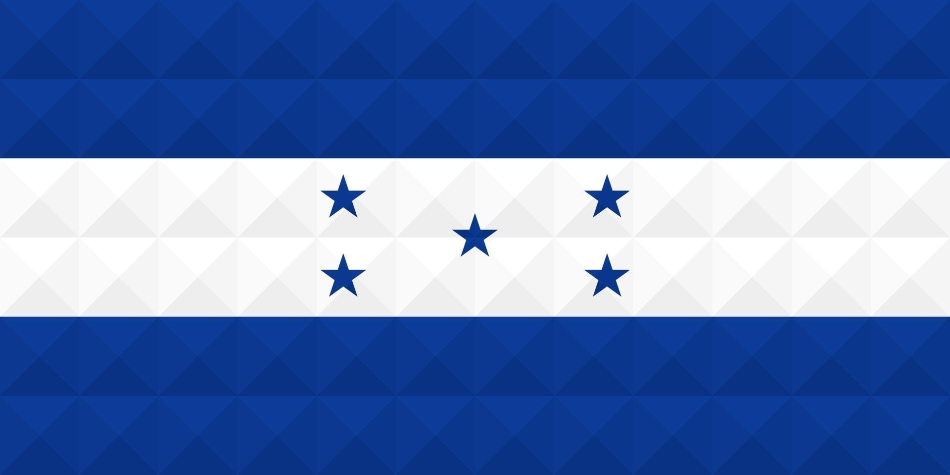 bandeira artística de honduras com design de arte de conceito de onda geométrica vetor