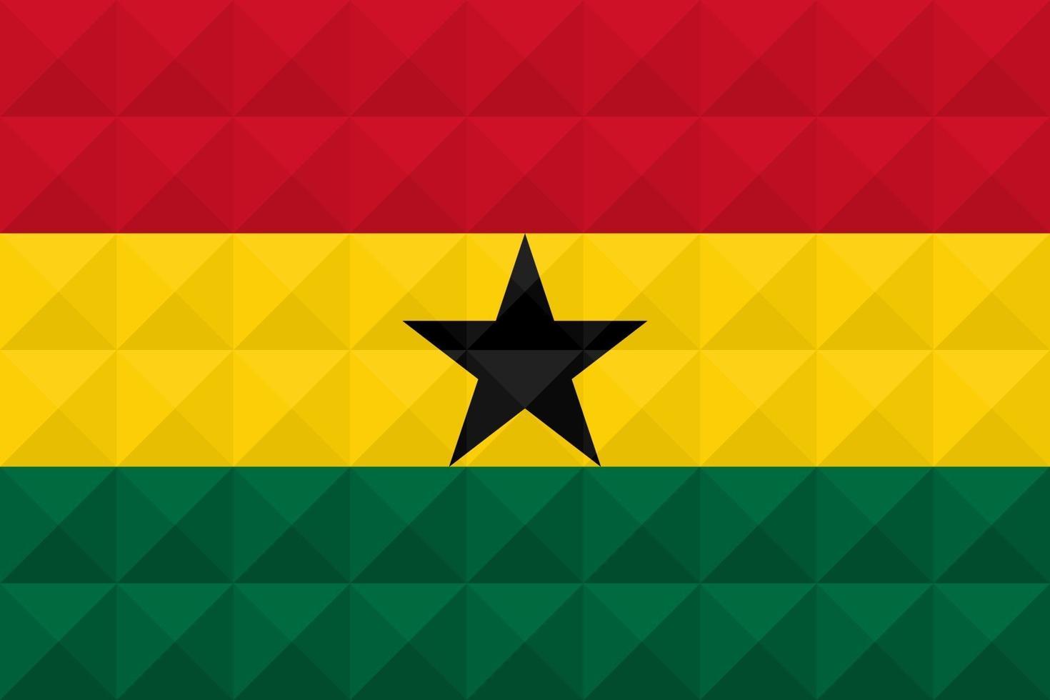 bandeira artística de Gana com design de arte de conceito de onda geométrica vetor