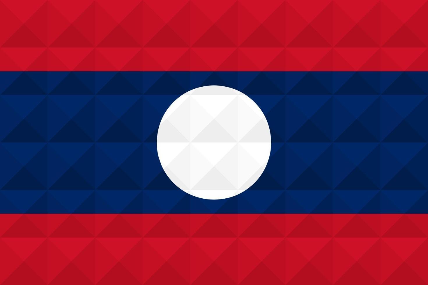 bandeira artística do Laos com design de arte de conceito de onda geométrica vetor