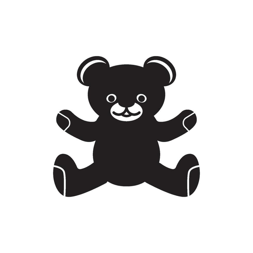 Urso de pelúcia Urso logotipo ícone, vetor ilustração Projeto