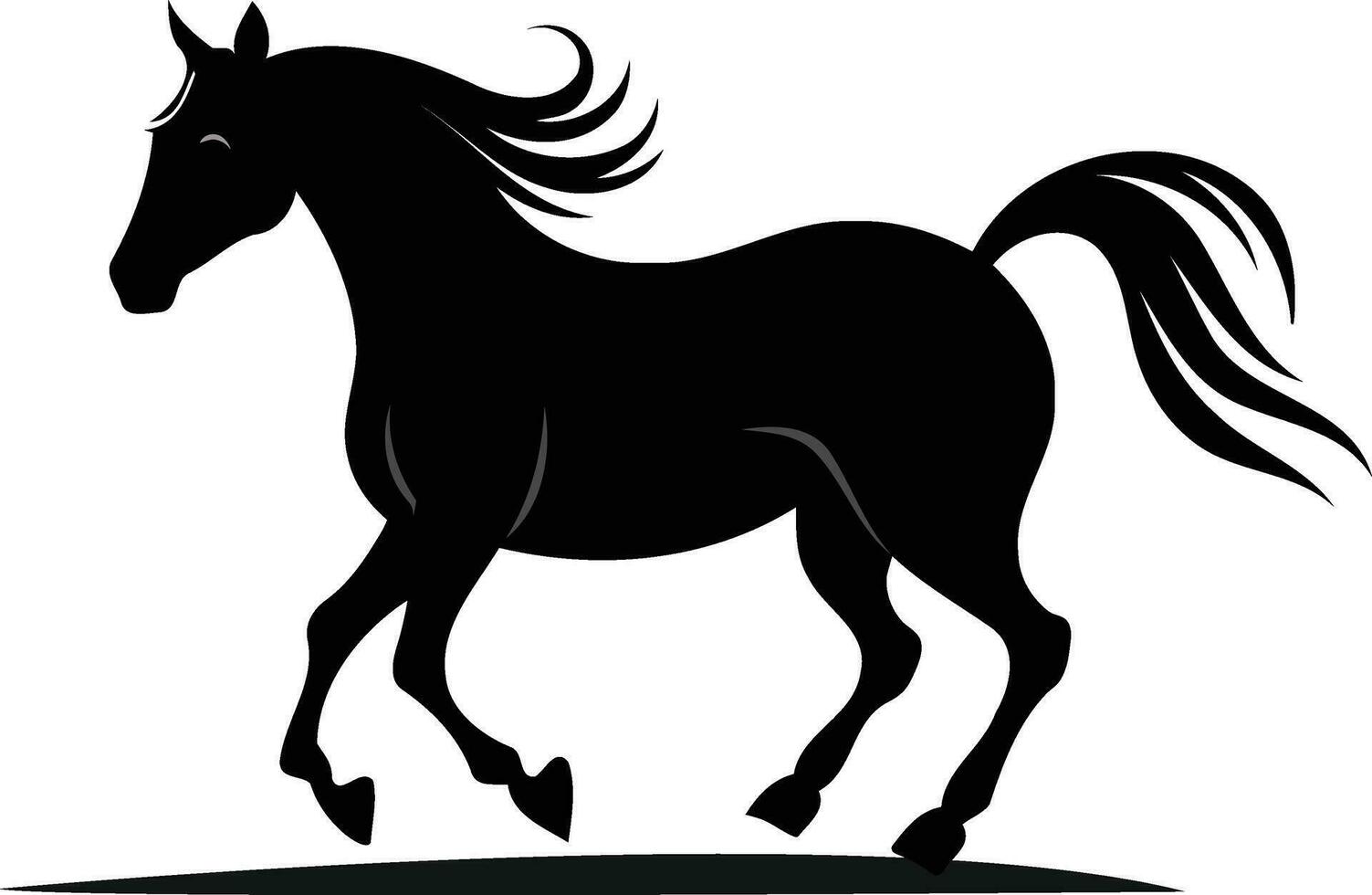 uma lindo cavalo silhueta vetor ícone.