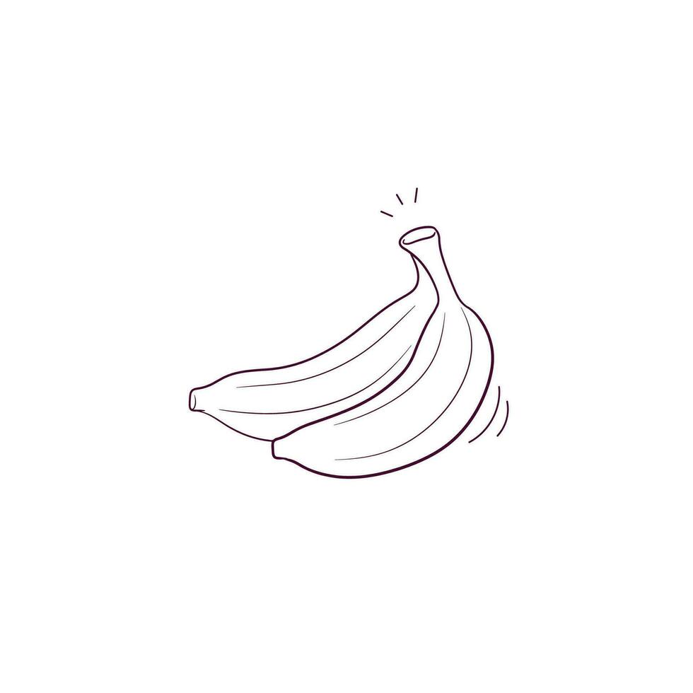 mão desenhado ilustração do banana ícone. rabisco vetor esboço ilustração