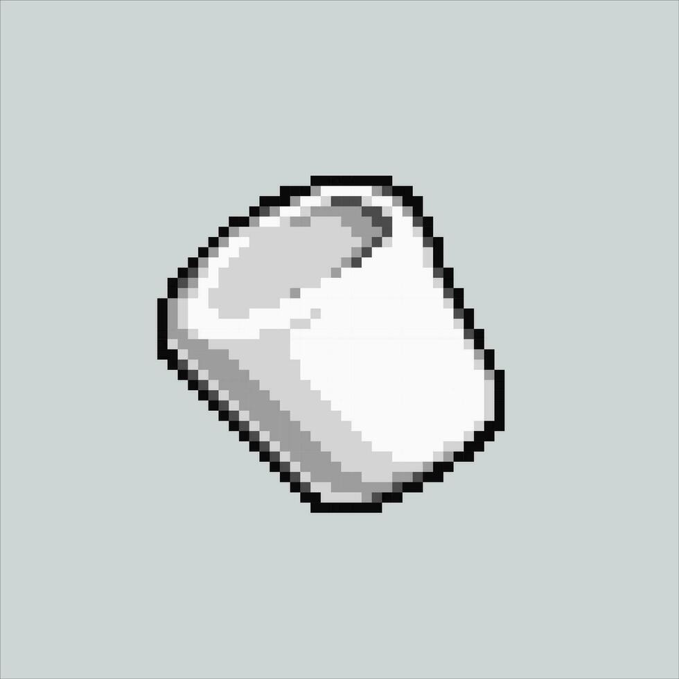 pixel arte ilustração marshmallow. pixelizada marshmallow. marshmallow pixelizada para a pixel arte jogos e ícone para local na rede Internet e vídeo jogo. velho escola retrô. vetor