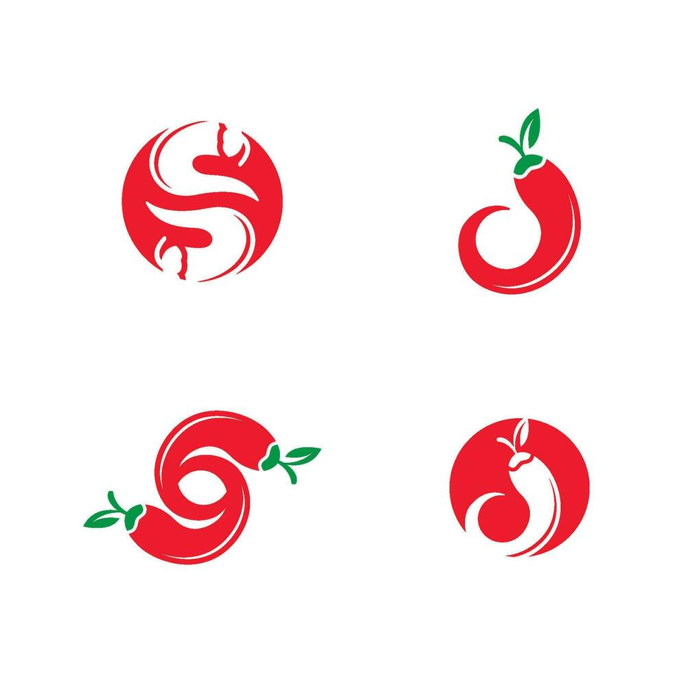 ilustração em vetor ícone pimentão vermelho quente natural