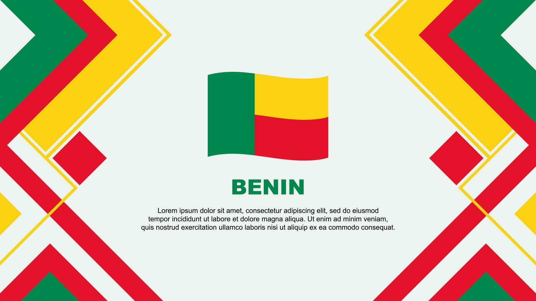 benin bandeira abstrato fundo Projeto modelo. benin independência dia bandeira papel de parede vetor ilustração. benin bandeira