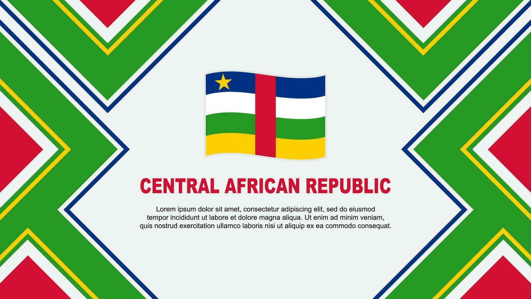 central africano república bandeira abstrato fundo Projeto modelo. independência dia bandeira papel de parede vetor ilustração. vetor