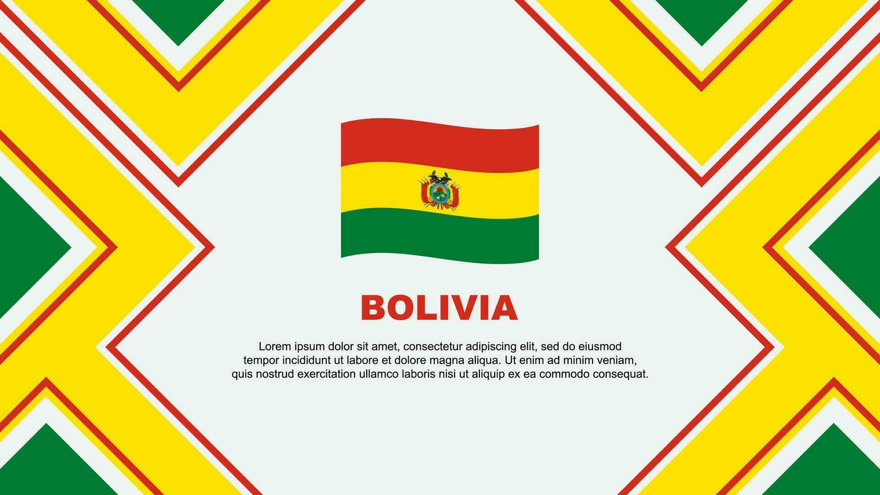 Bolívia bandeira abstrato fundo Projeto modelo. Bolívia independência dia bandeira papel de parede vetor ilustração. Bolívia vetor