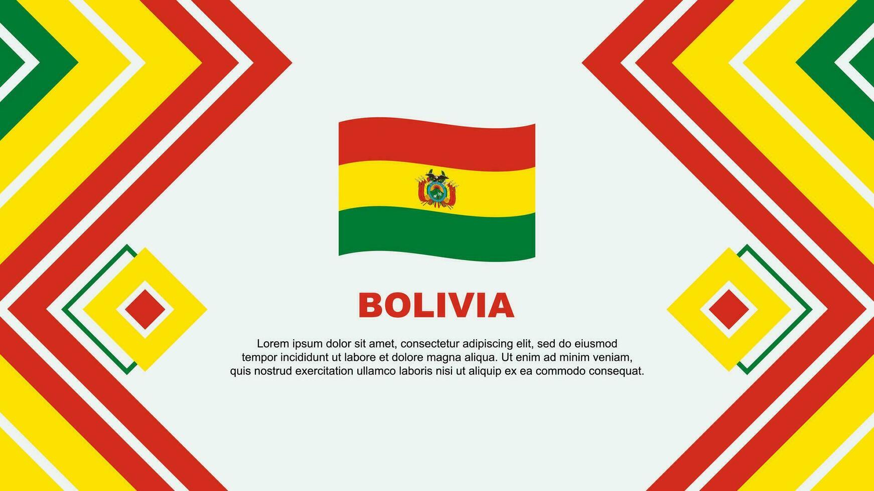 Bolívia bandeira abstrato fundo Projeto modelo. Bolívia independência dia bandeira papel de parede vetor ilustração. Bolívia Projeto