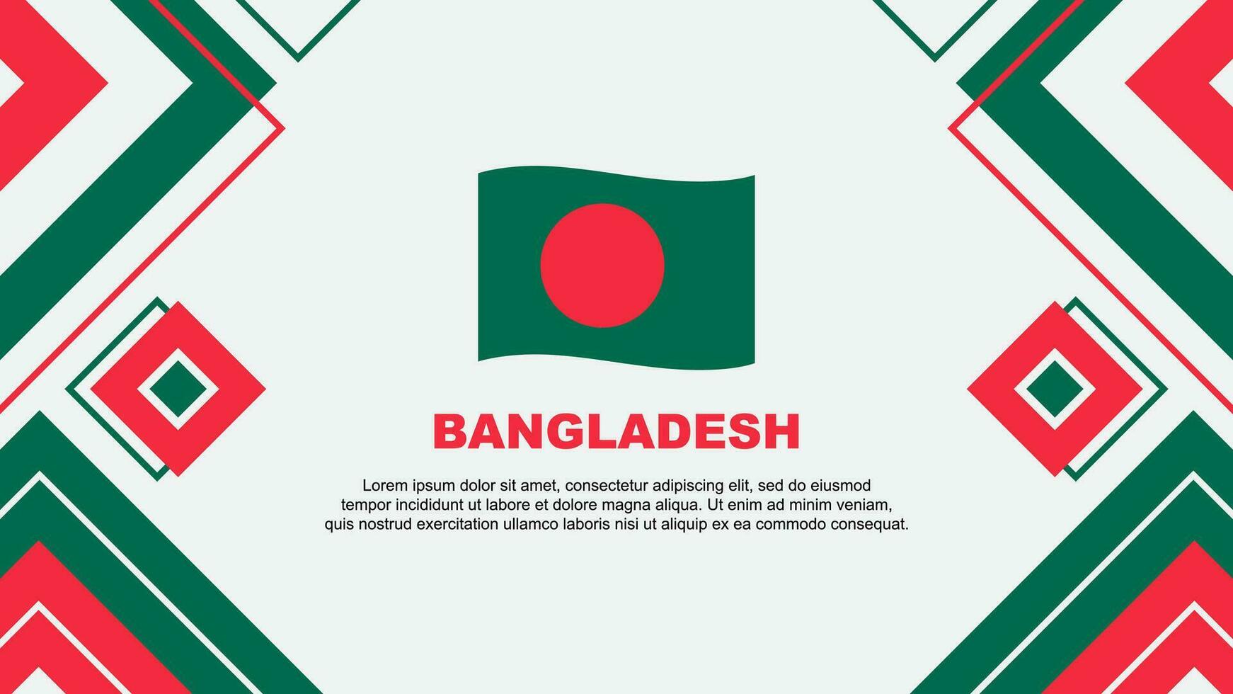 Bangladesh bandeira abstrato fundo Projeto modelo. Bangladesh independência dia bandeira papel de parede vetor ilustração. Bangladesh fundo