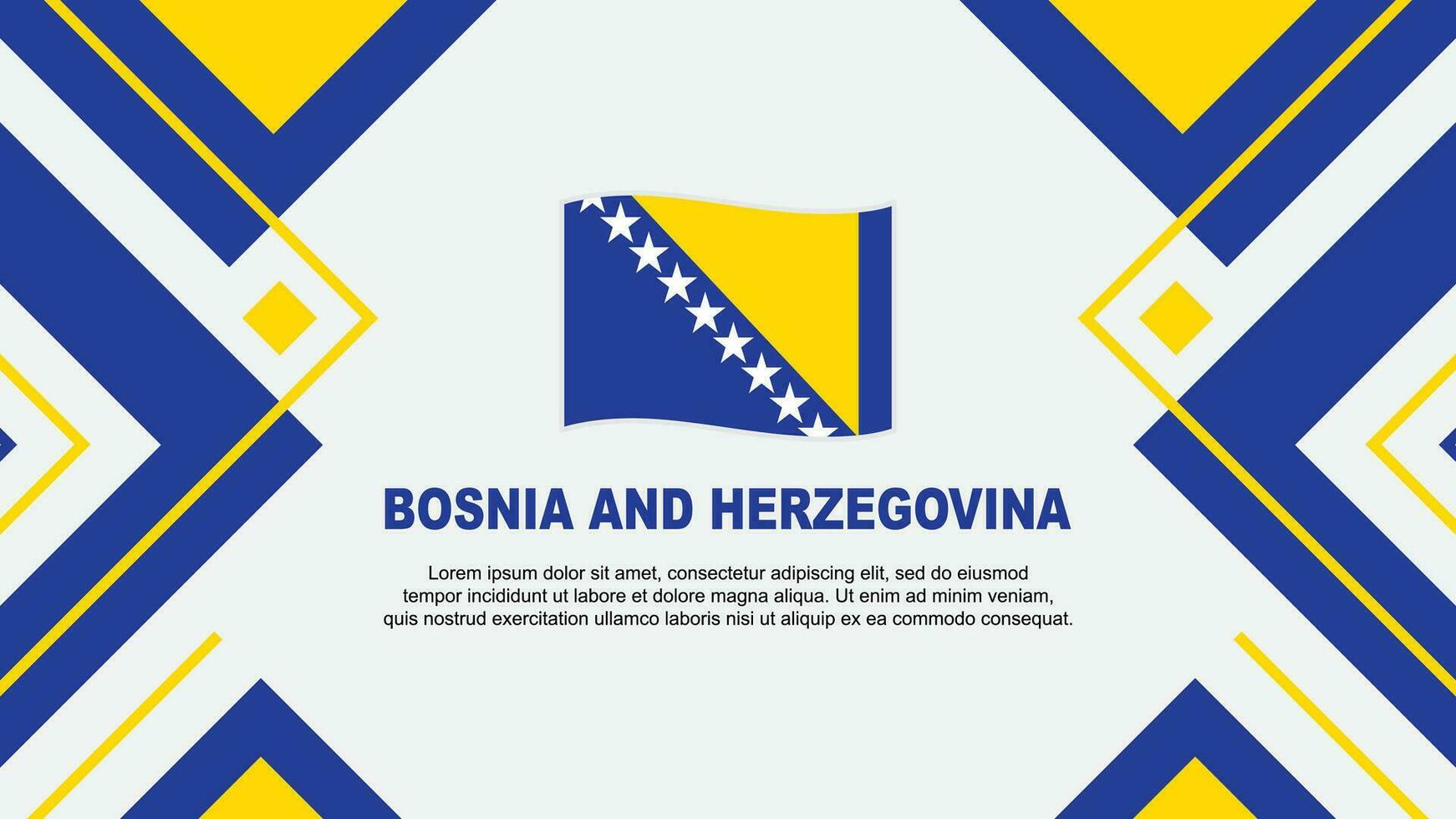 Bósnia e herzegovina bandeira abstrato fundo Projeto modelo. Bósnia e herzegovina independência dia bandeira papel de parede vetor ilustração. ilustração