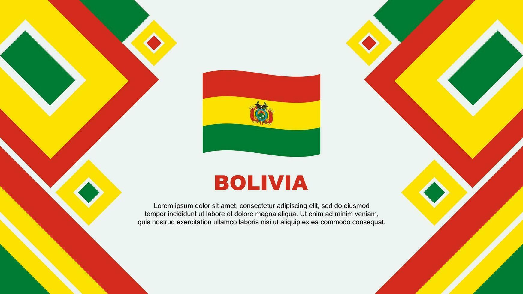 Bolívia bandeira abstrato fundo Projeto modelo. Bolívia independência dia bandeira papel de parede vetor ilustração. Bolívia desenho animado