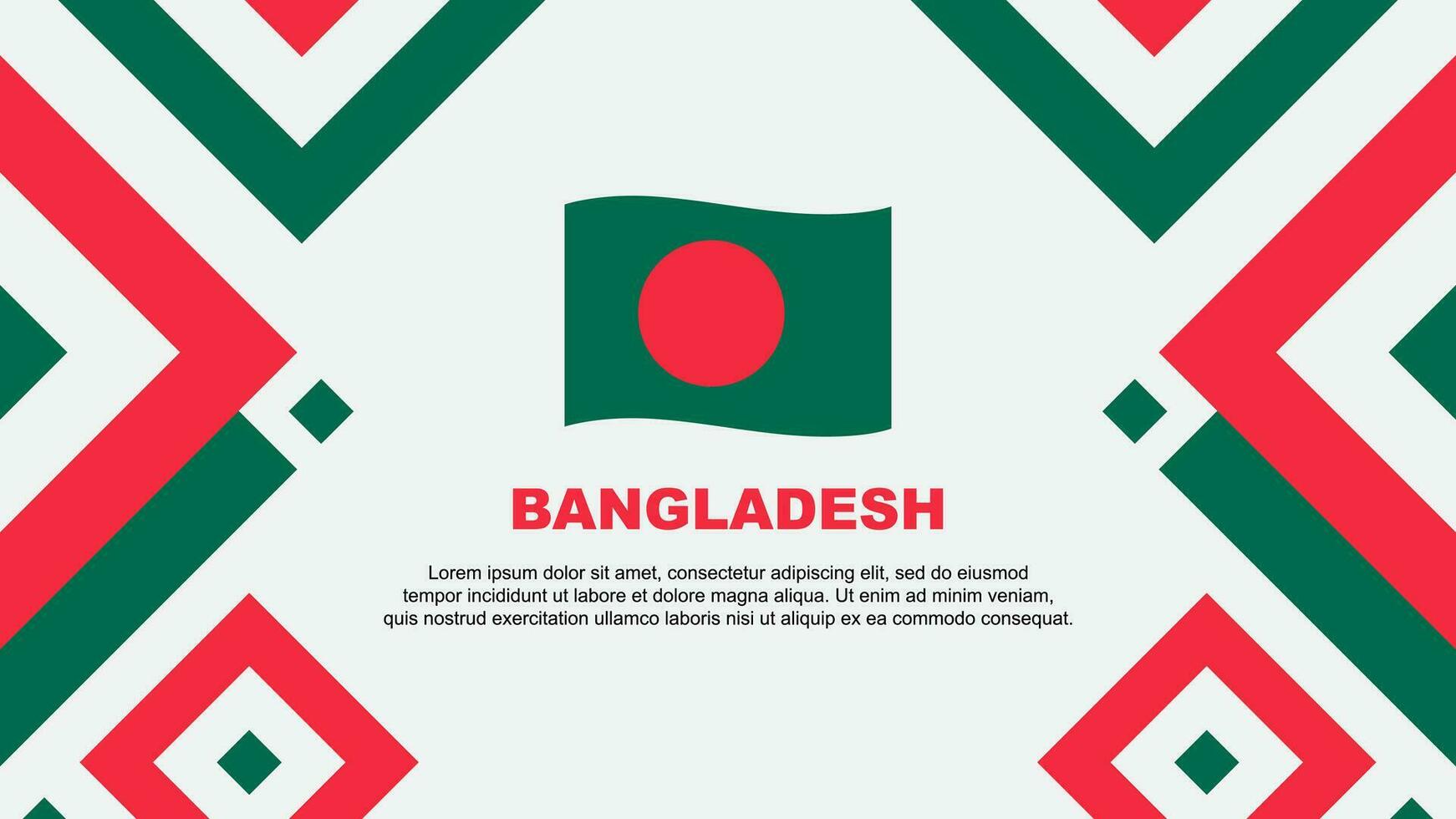 Bangladesh bandeira abstrato fundo Projeto modelo. Bangladesh independência dia bandeira papel de parede vetor ilustração. Bangladesh modelo