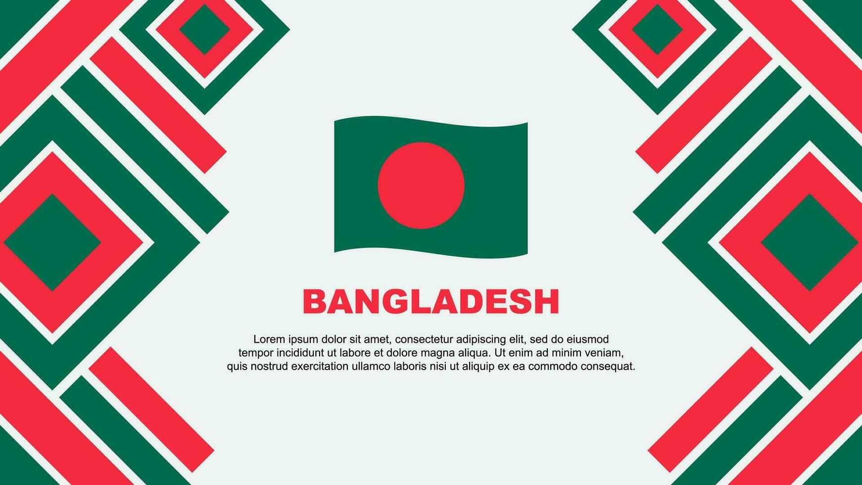 Bangladesh bandeira abstrato fundo Projeto modelo. Bangladesh independência dia bandeira papel de parede vetor ilustração. Bangladesh