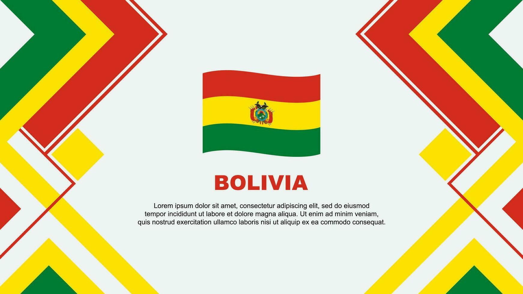 Bolívia bandeira abstrato fundo Projeto modelo. Bolívia independência dia bandeira papel de parede vetor ilustração. Bolívia bandeira