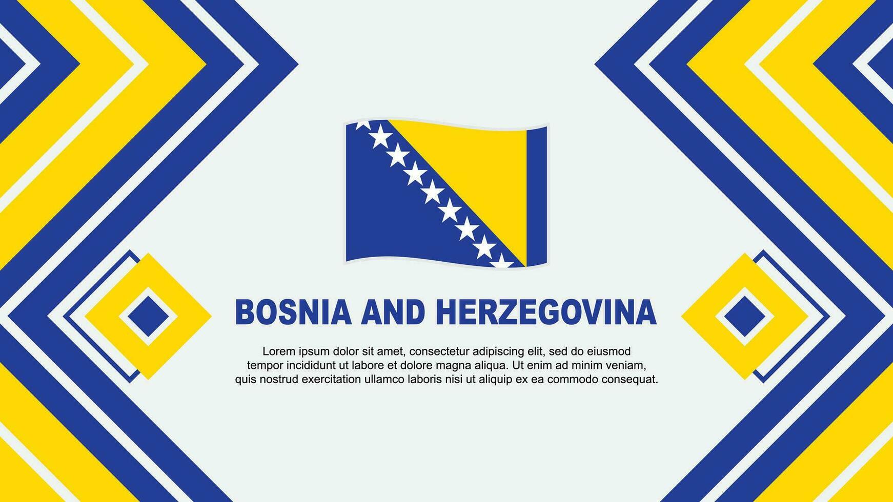 Bósnia e herzegovina bandeira abstrato fundo Projeto modelo. Bósnia e herzegovina independência dia bandeira papel de parede vetor ilustração. Projeto