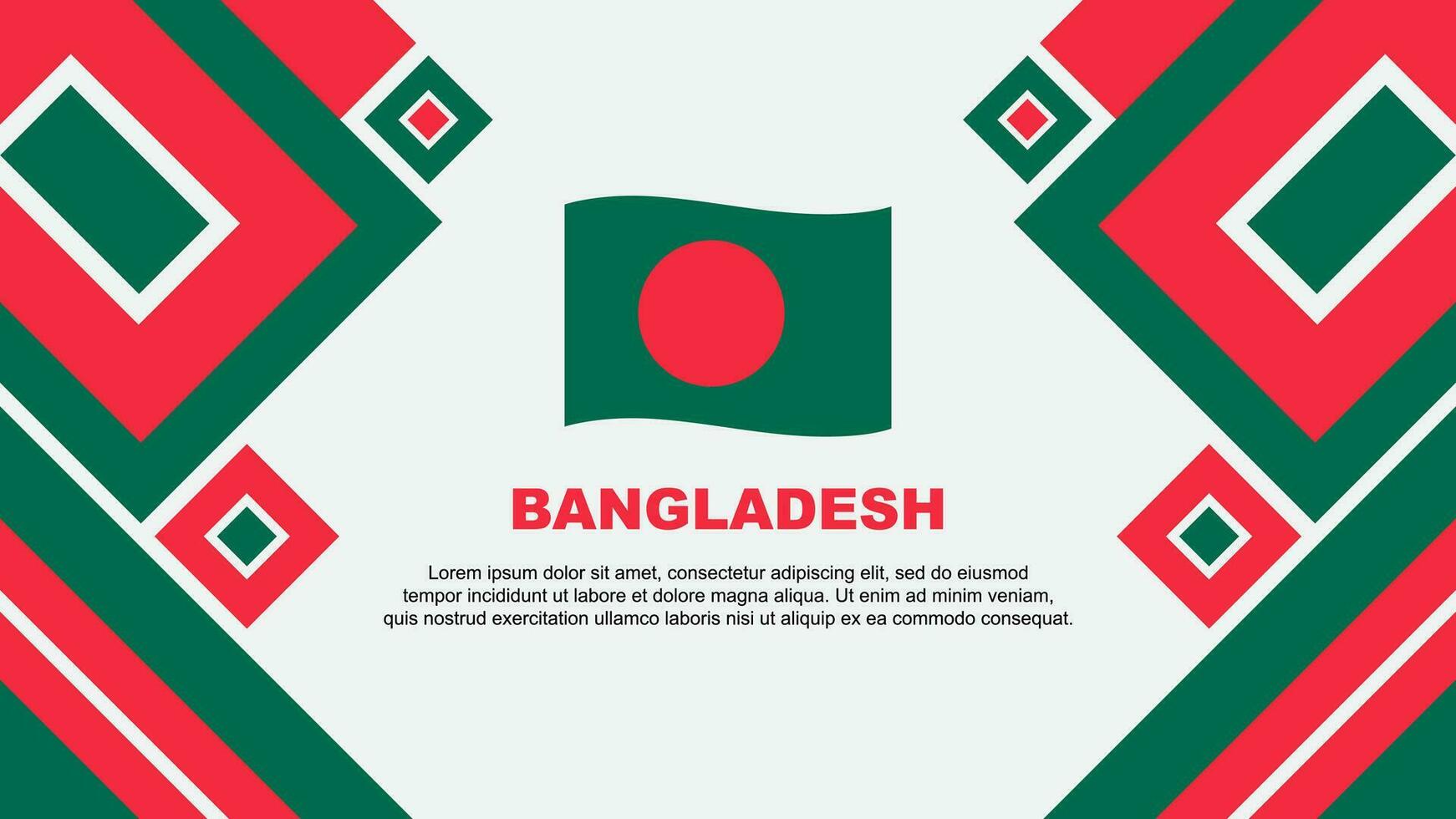 Bangladesh bandeira abstrato fundo Projeto modelo. Bangladesh independência dia bandeira papel de parede vetor ilustração. Bangladesh desenho animado