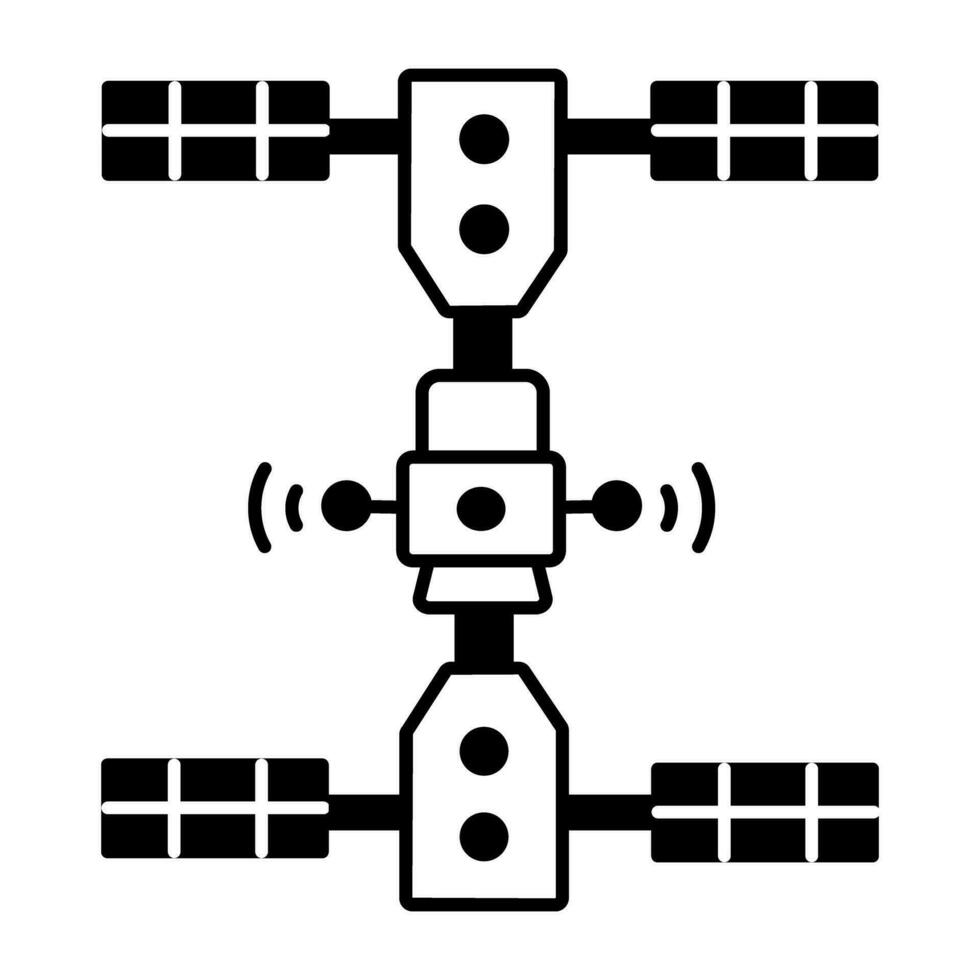 espaço e planetas linear ícone vetor