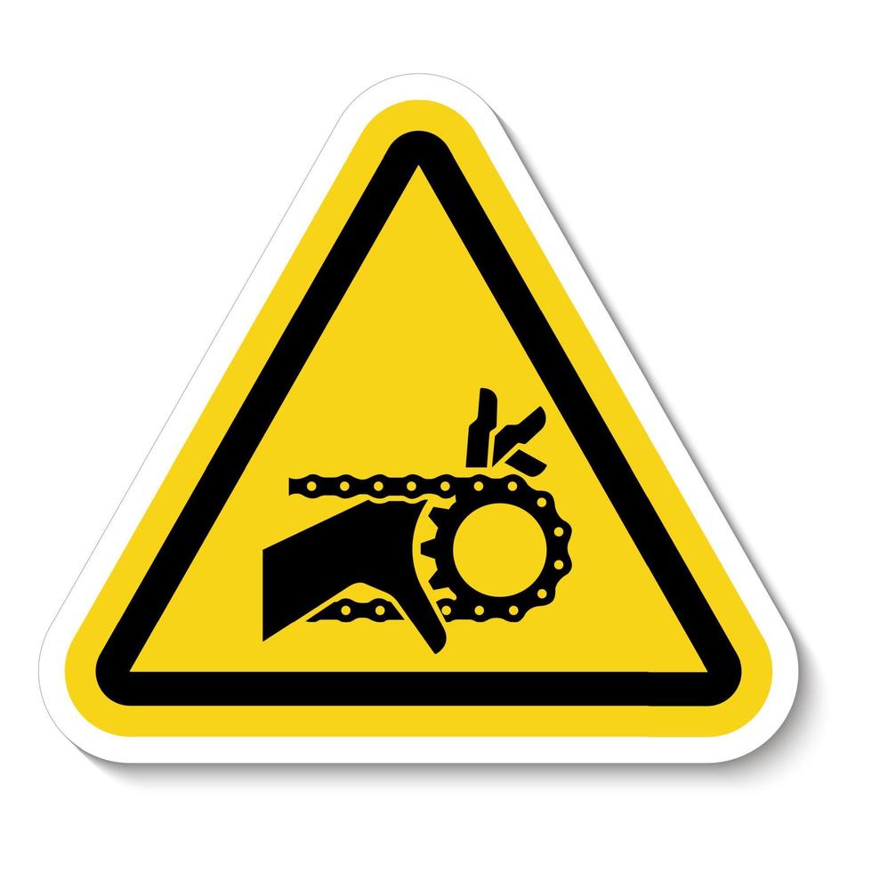 sinal de símbolo de unidade de corrente de emaranhamento de mão isolado em fundo branco, ilustração vetorial vetor