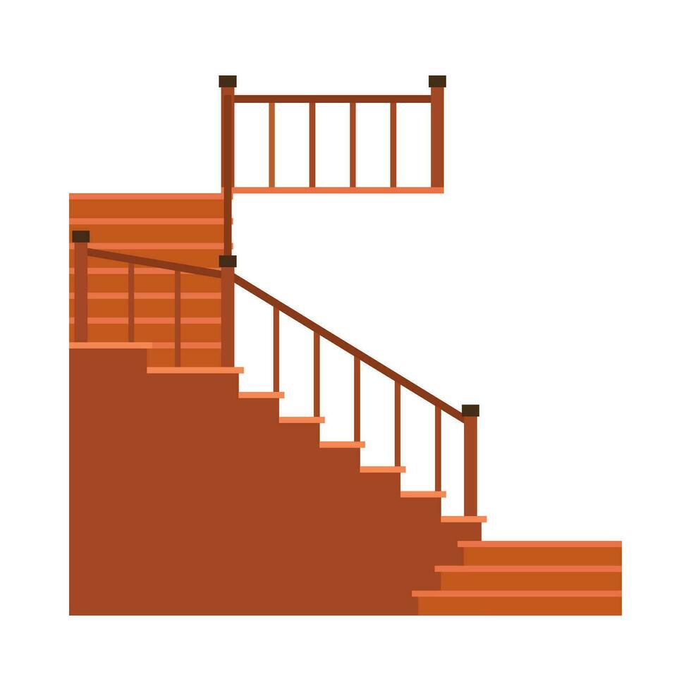 plano ilustração do escadas em isolado fundo vetor