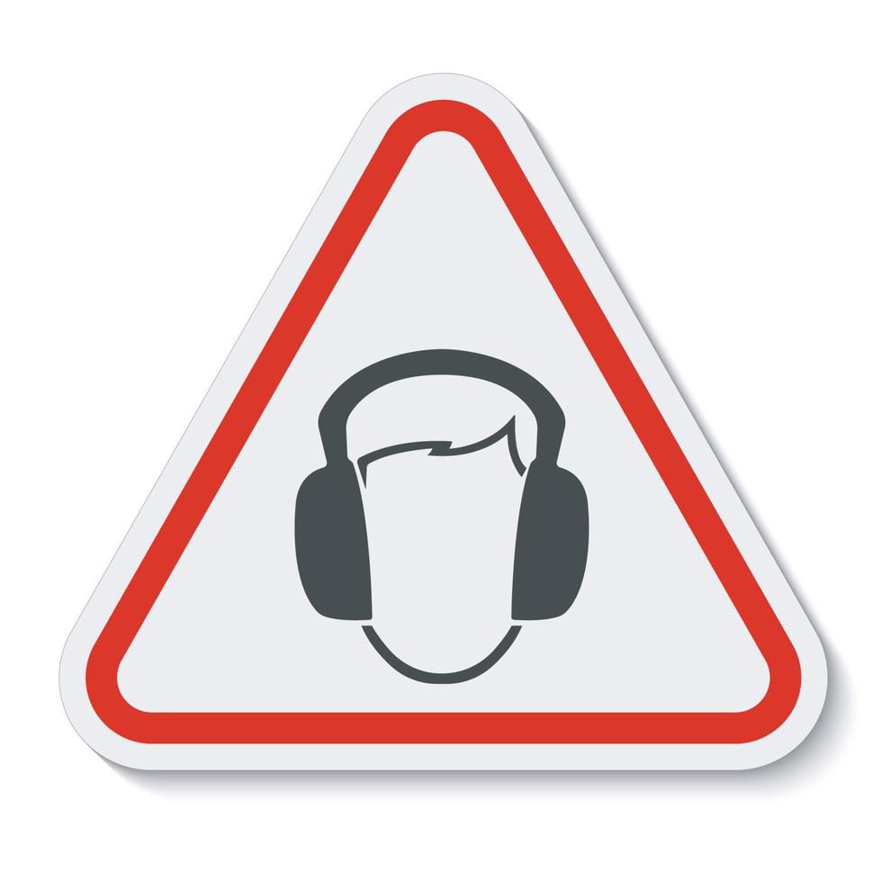 símbolo desgaste sinal de muff de orelha isolado no fundo branco, ilustração vetorial eps.10 vetor