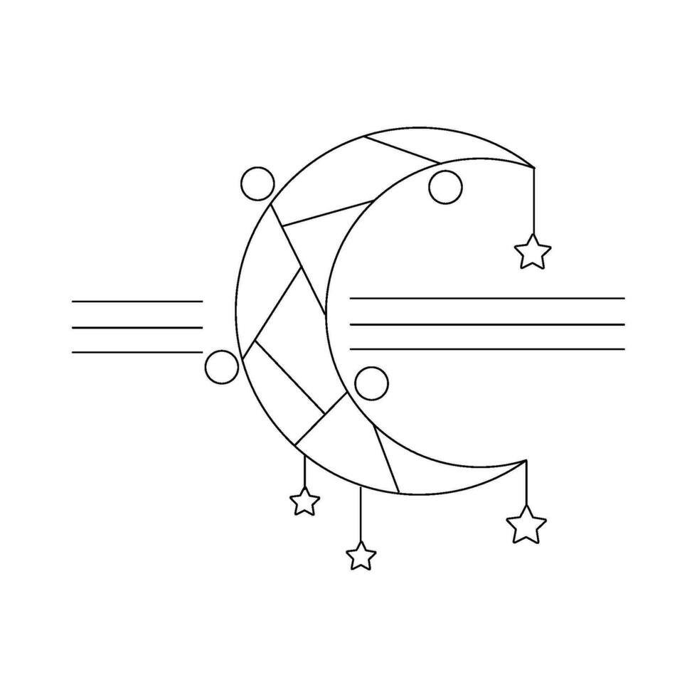 Ramadã linear ilustração vetor