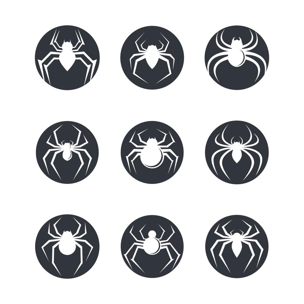 ilustração das imagens do logotipo da aranha vetor