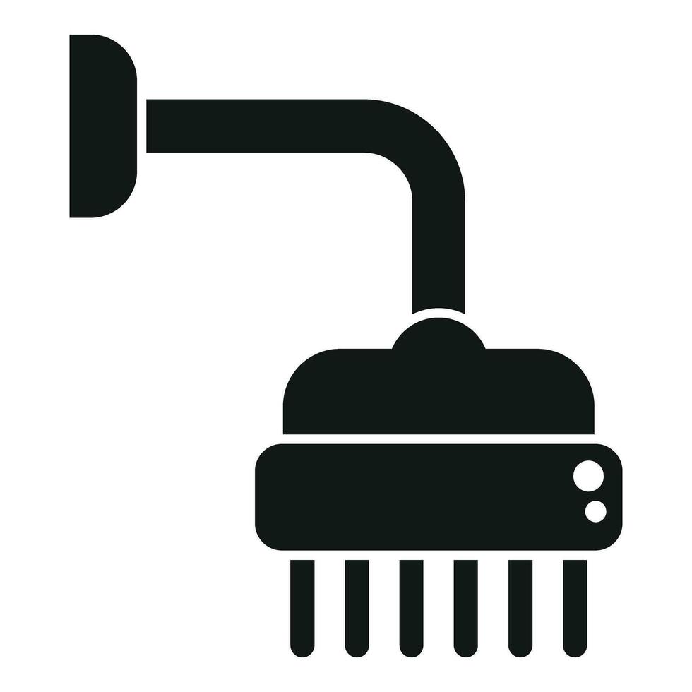 spray banho gotas ícone simples vetor. chuveiro cabeça vetor