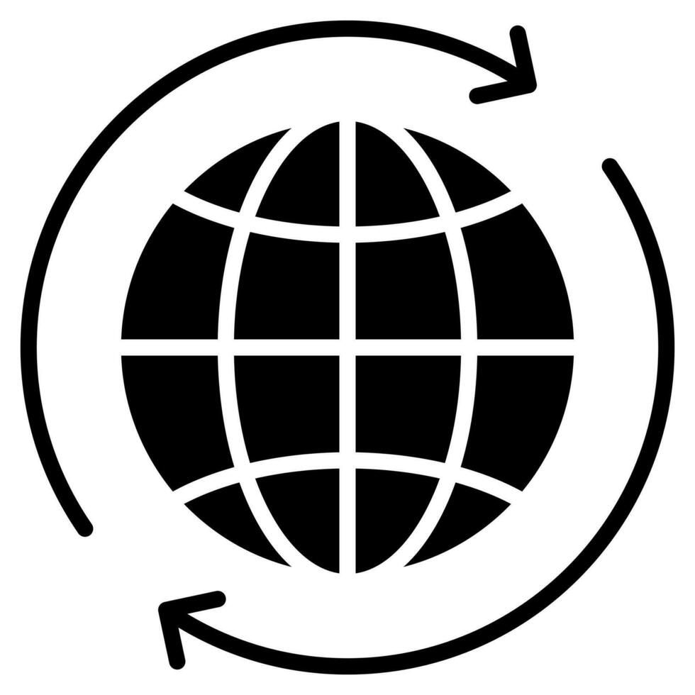 global comércio ícone linha vetor ilustração