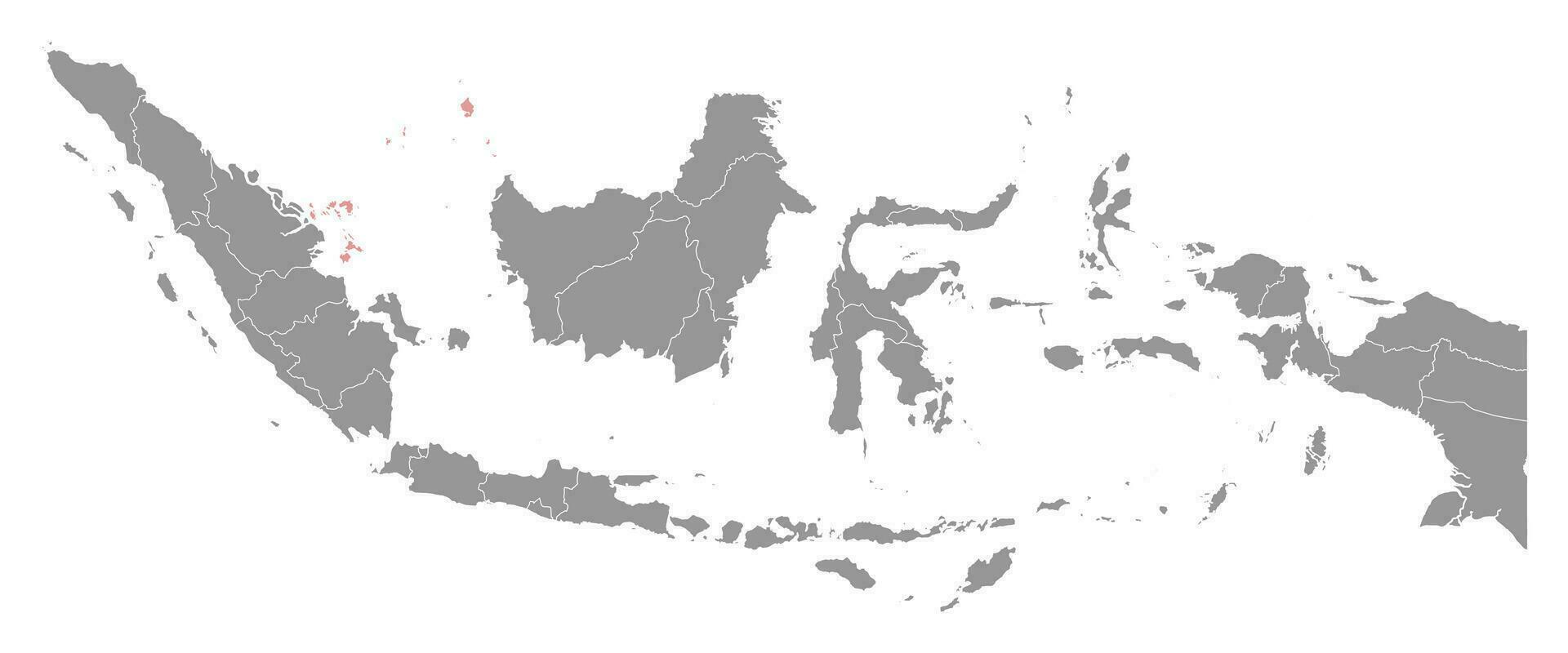 riau ilhas província mapa, administrativo divisão do Indonésia. vetor ilustração.